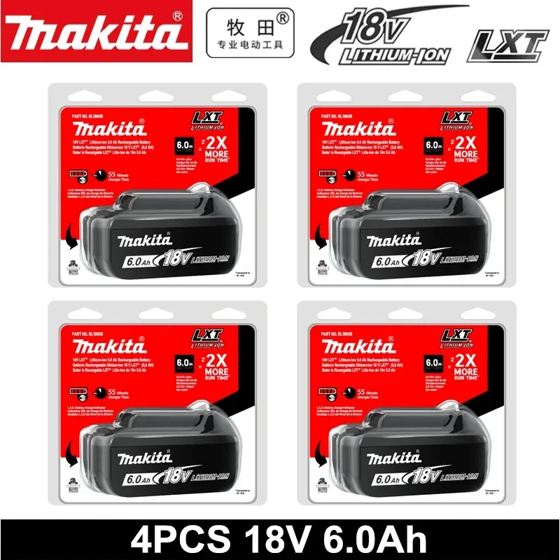 

Оригинальный аккумулятор Makita 6Ач для Makita 18В BL1830B BL1850B BL1850 BL1840 BL1860 BL1815, сменный литий-ионный аккумулятор + электрическая дрель