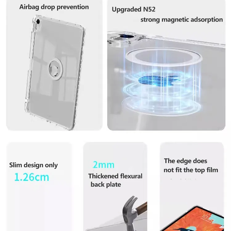 Magnetic Rotation Separation Cover For iPad Pro 11 2024 5th Air13 Pro13 Air 11 6 5 4 3 2 1 10.2 9th 9.7 10th 10.9 Mini 6 Pro12.9