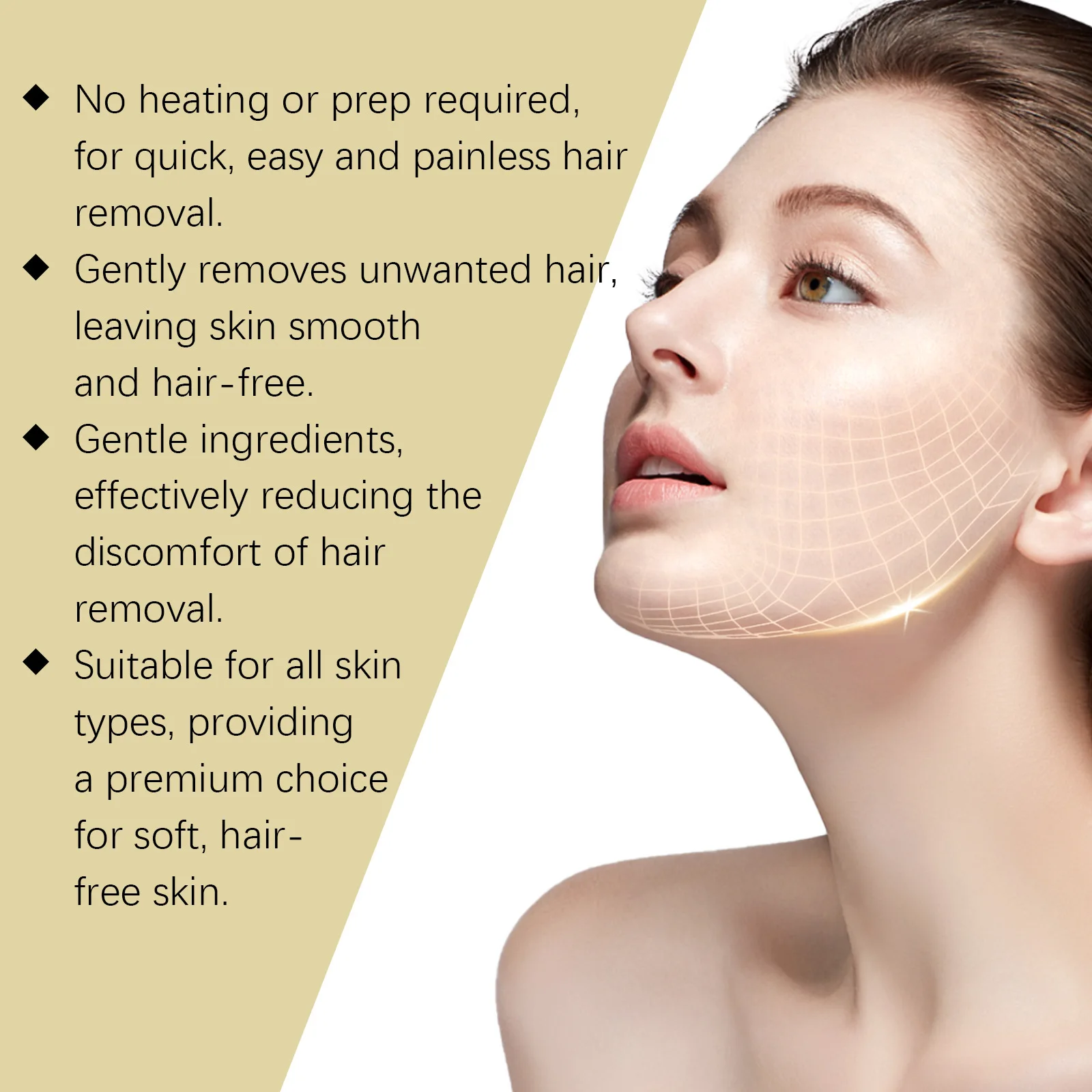 إزالة شعر الوجه ورق شمع الحاجب العلوي الشفاه أصابع الخدين اللحية الإبط غير مؤلم المهنية الجسم مزيل الشعر مسح مجموعة ملصقات