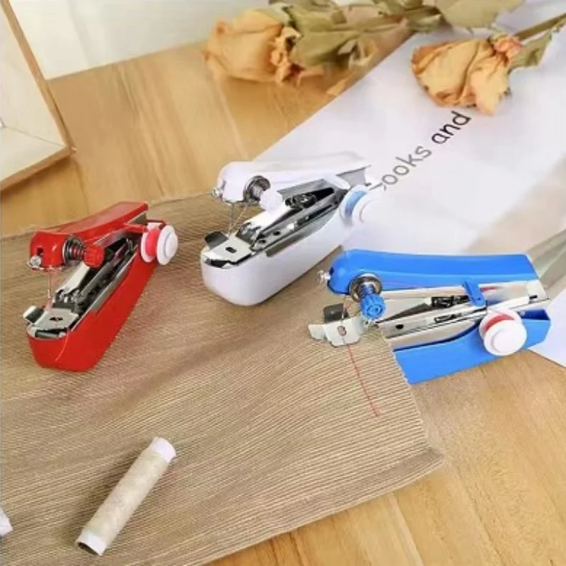 Handnähmaschine, tragbar, für Outdoor-Reisen, zum Nähen von Kleidung und Stoffen, DIY-Heimnähwerkzeug, Mini-Handnähmaschine. – Detail 4