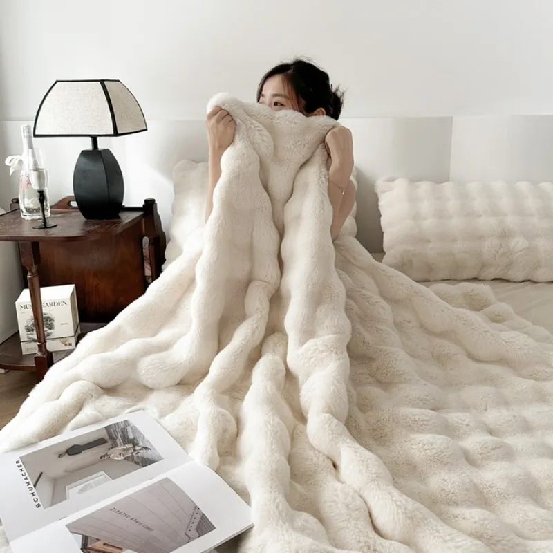 2025-new-solid-color-imitation-rabbit-plush-milk-plush-thickened-thermal-leisure-home-blanket-office-nap-blanket-no-pillowcase