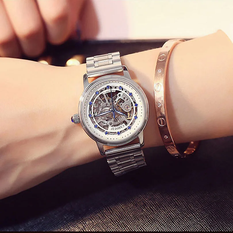 Women Automatic Mechanical Watch Elegant Design and Classic Colors Collocation Waterproof Women\'s Wrist Watches 2022 NEW