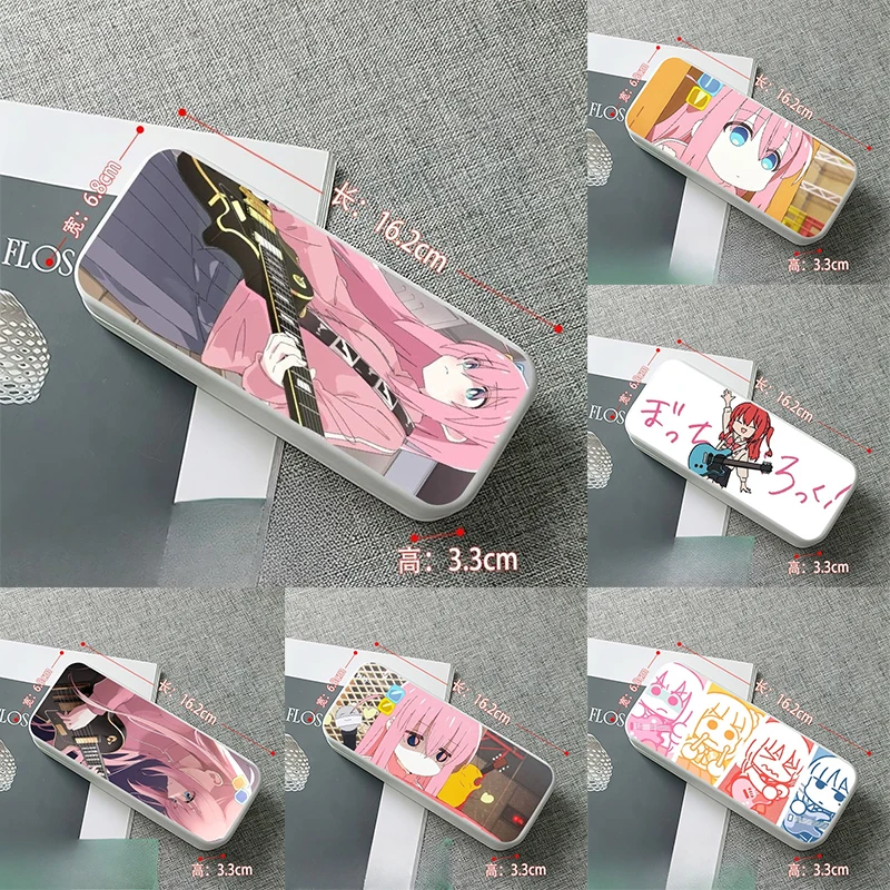 

Детская двусторонняя коробка для очков BOCHI THE ROCK Gotoh Hitori, солнцезащитные очки с персонажем аниме, портативная коробка для хранения с защитой от падения