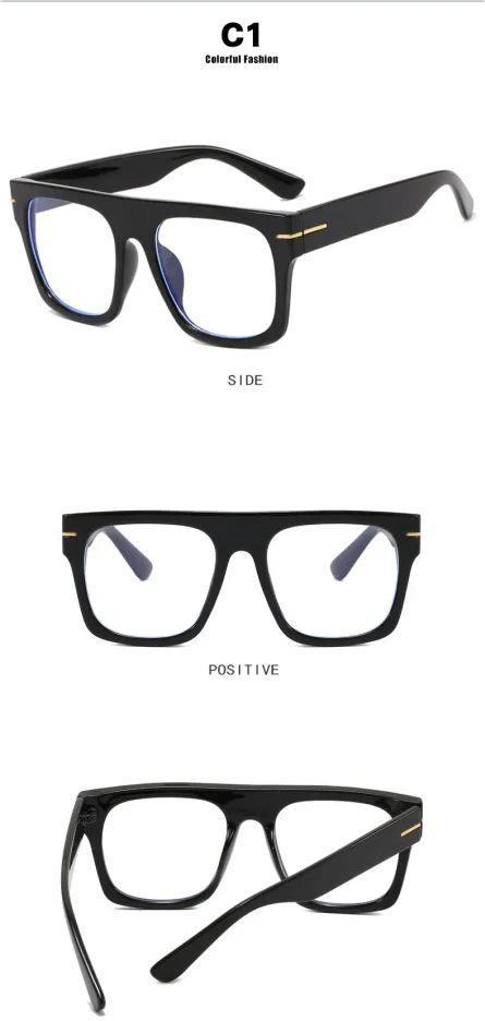 Luxuriöse Marken-Design-Lesebrille mit großem Rahmen und quadratischer Form für Männer und Frauen, klassische Business-Lesebrille mit Blaulichtfilter HS – Detail 9