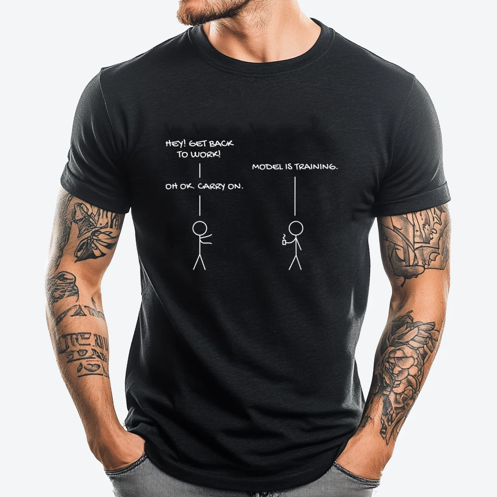 

Data Analyst Machine Learning Deep Learning Model Neural Net Shirts Men Graphic Men's Clothes Big Size Graphic