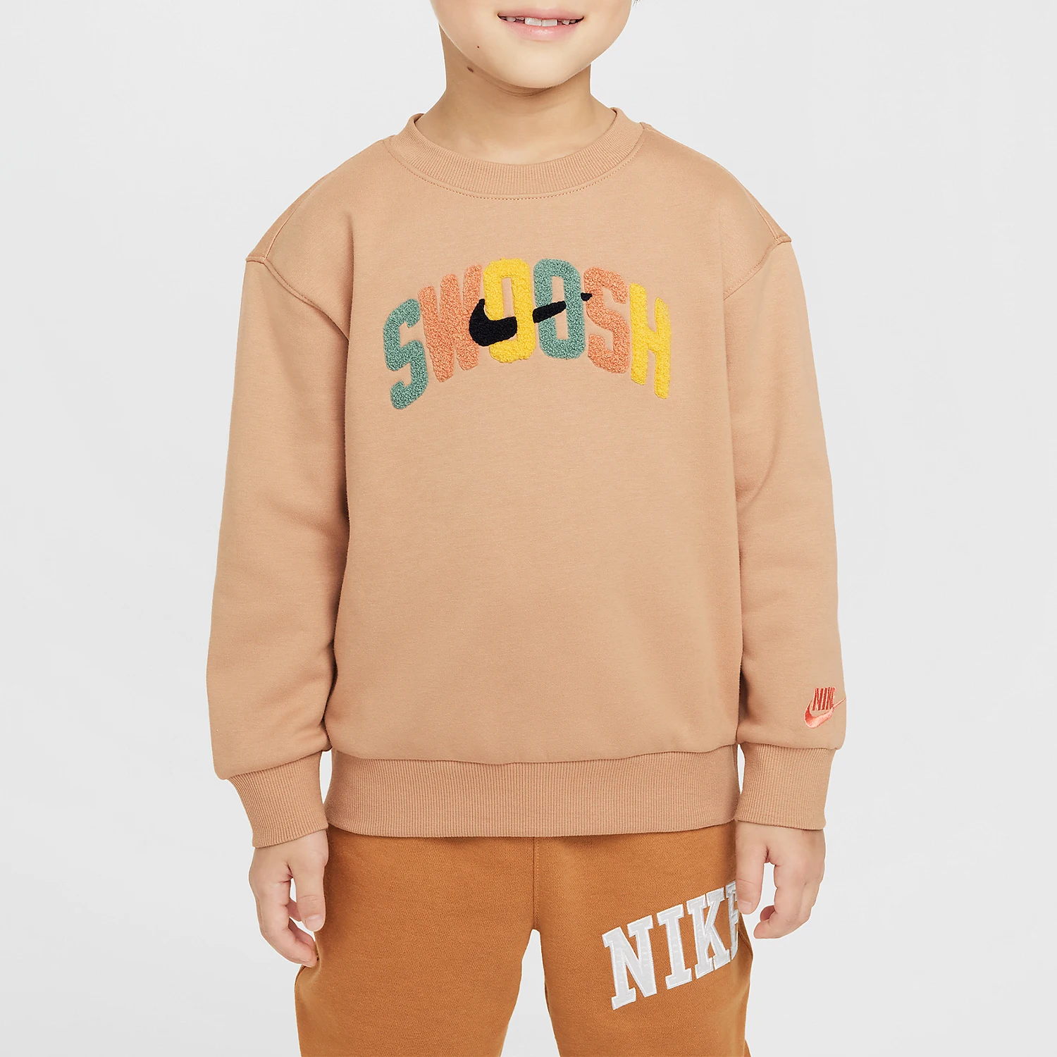 Sudadera de cuello redondo de lana para niños Nike original NSW POWDER PLAY HQ7943-200