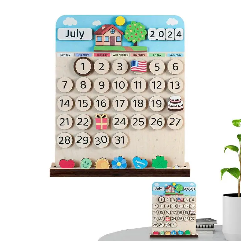 

Calendar Board With Magnetic Numbers KidsCalendar With Wooden Numbers Magnetic Calendar Monthly Planner Board For Home Offices