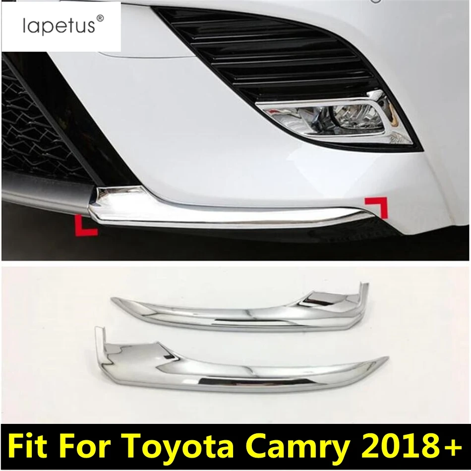 

Front Bumper Lower Corner Guard Protector Strip Cover Trim For Toyota Camry 2018 - 2022 ABS Chrome / Carbon Fiber Accessories