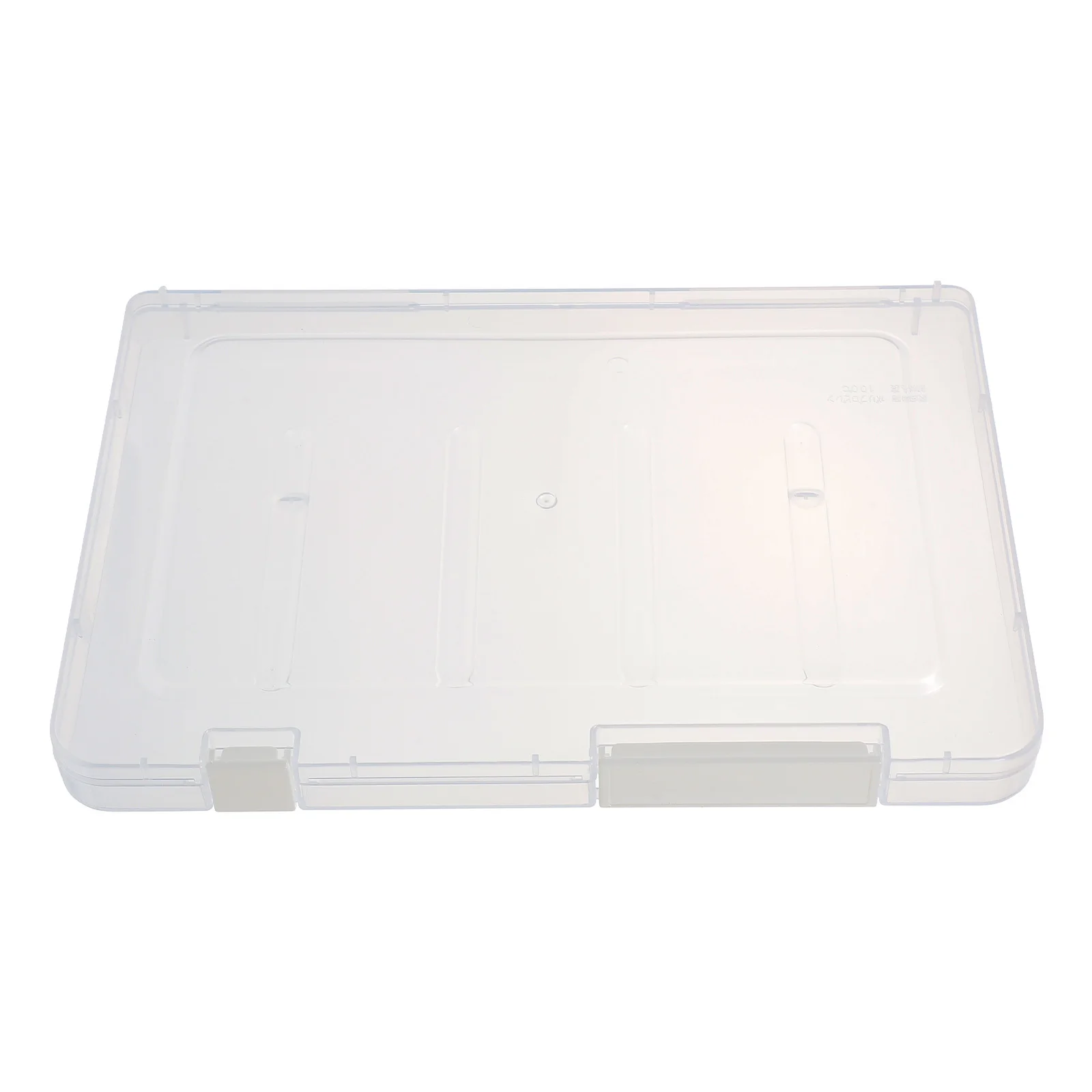 

1pc Double Buckle Plastic Document Box Heavy Duty File Storage Organizer For Office Study Paper Magazine Certificate Holder