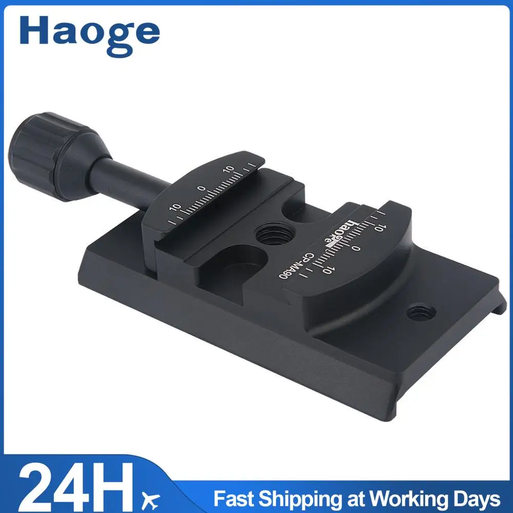 Haoge Quick Release QR Clamp Adapter Convertor for Select Manfrotto Sachtler Benro Sirui Tripod Fluid Video Head fit Arca