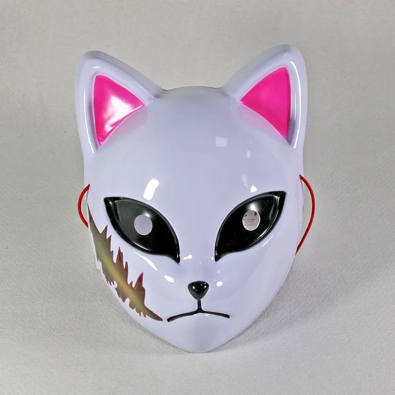 

Halloween Party Costume Props Deluxe Japanese Anime Demon Fox Mask Cosplay Sabito Makomo Tanjiro Thicken Plastic Animal Masks