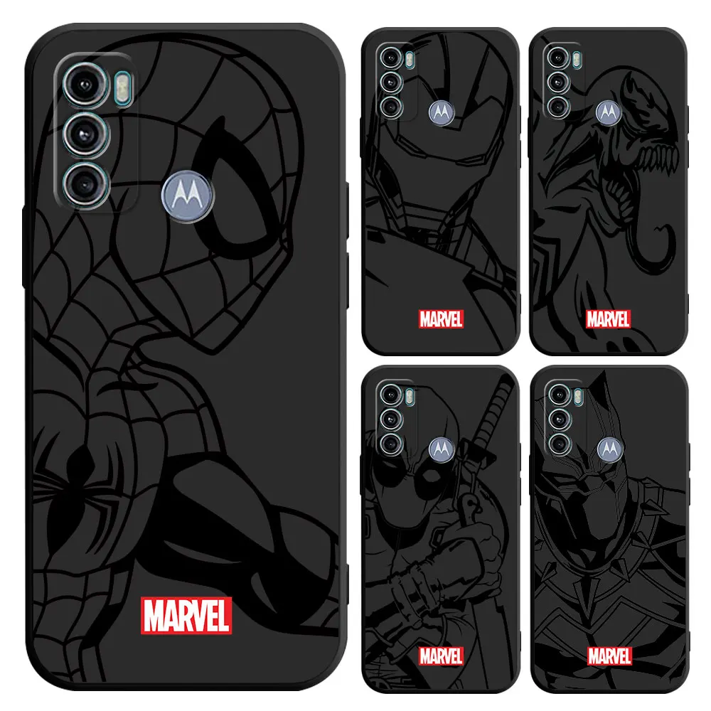 Custodia per telefono Marvel Spider Man per Motorola Moto G30 G52 G72 G60 Power Lite G71 5G G51 G50 G31 G32 Edge 20 30 40 Cover