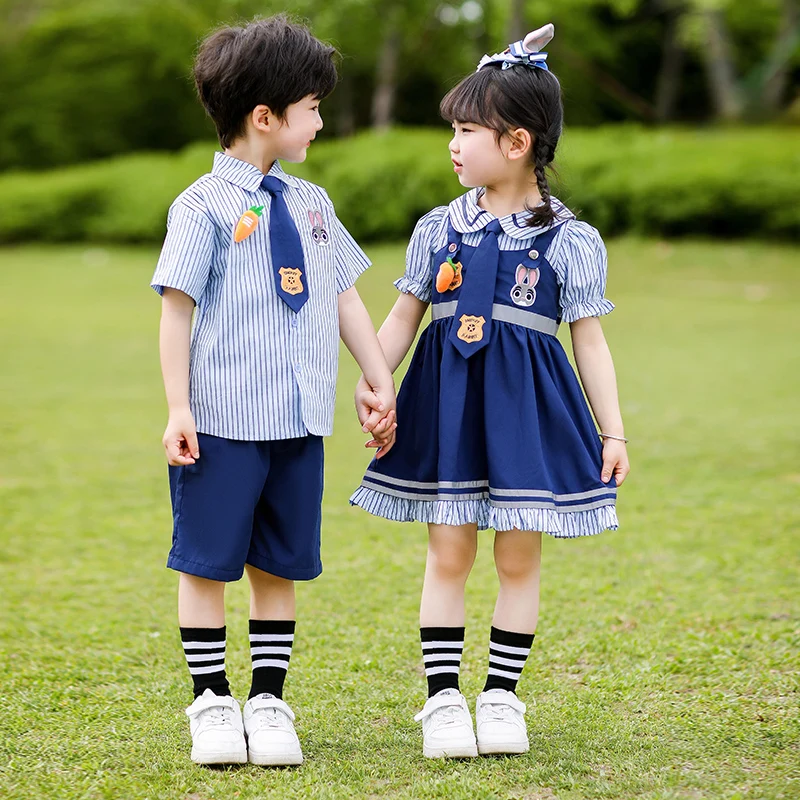 Korean Japanese Kids School Uniform Cosplay Clothing Set Baby Girl Lolita Dress Boy Performance Clothes Suit Child Dance Wear - Image 2