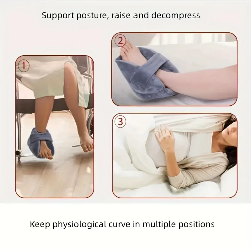 Comfortable Heel Pillow Foam Leg Rest Cushion - Relieves Foot Pressure & Bed Sores -Foot Support Pillow