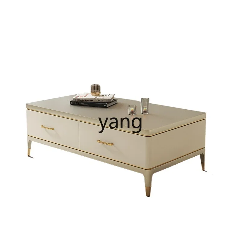 

XYY light luxury coffee table living room home simple solid wood coffee table TV cabinet combination