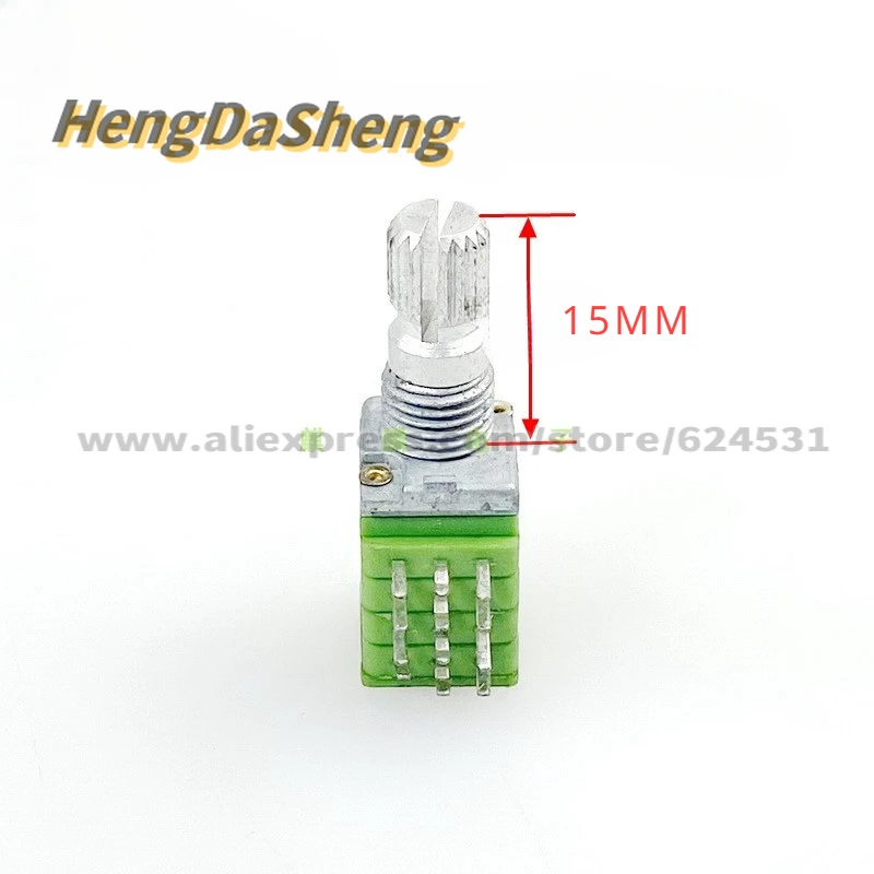 

5Pcs/Lot RK09 B100K 4 Sound Amplifier Multi-channel High And Low Volume Potentiometer 15mm Floral Axis.