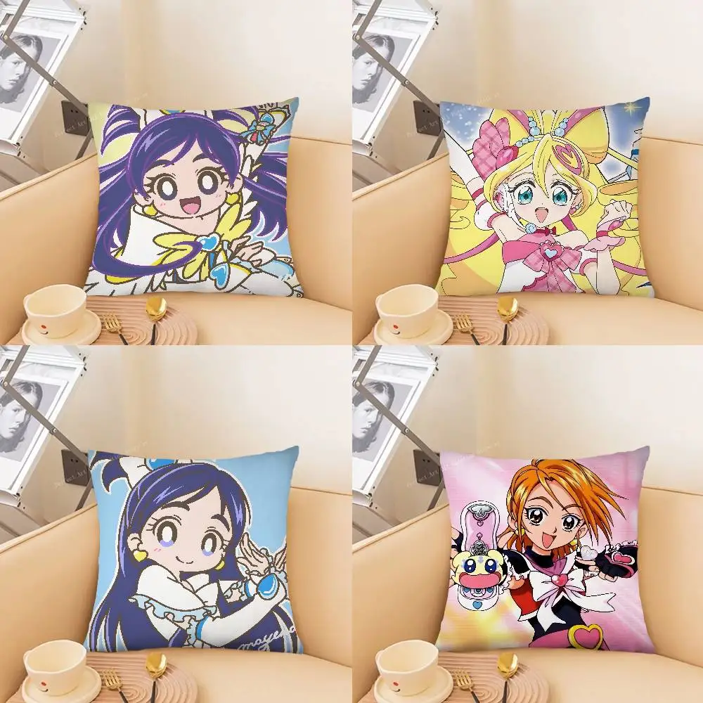 

1pc Anime Futari Wa Pretty Cure Pillow Case Fashion Square Pillowcase Bedroom Sofa Room Ins Decoration Leisure