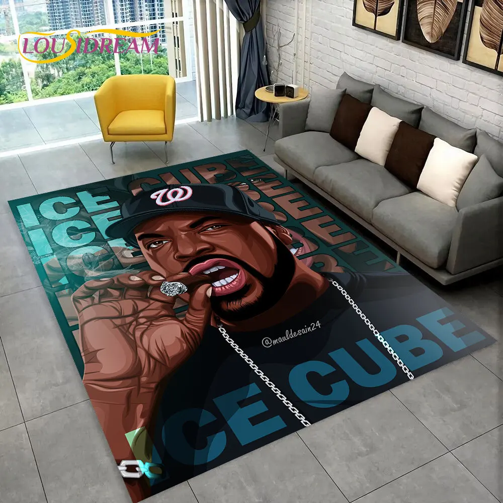 

Hip Hop Art Rapper Legend Star Area Rug,Carpet Rug for Home Living Room Children's Bedroom Sofa Doormat Decor,Non-slip Floor Mat