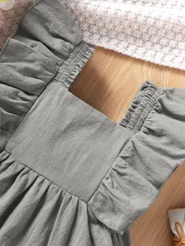 寶寶夏日時尚復古柔軟舒適透氣簡約連身裙 10 最佳銷售 寶寶生日禮服 - №9