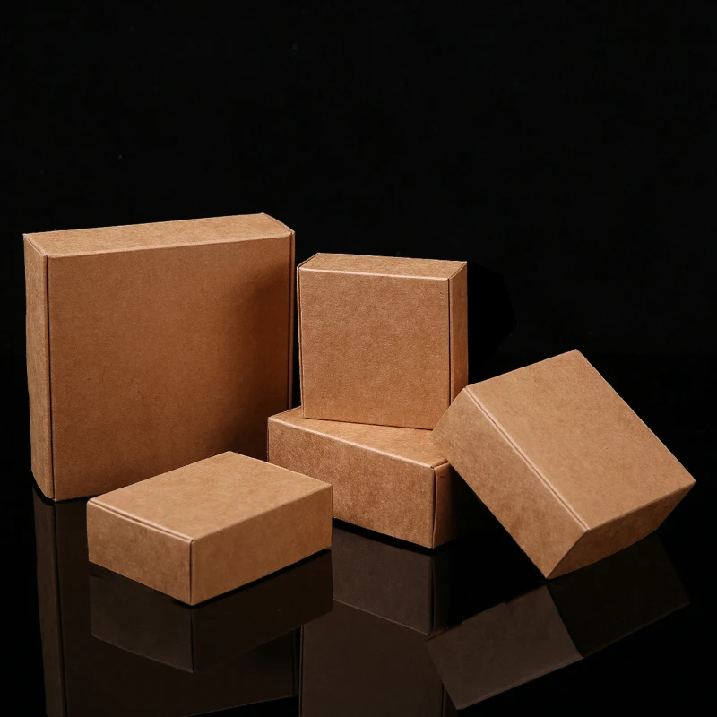 Craft Kraft Paper Box Packaging Wedding Party Small Gift Candy Favor Package Boxes Event Favor Kraft Box