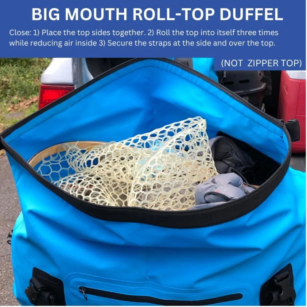 أكياس القماش الخشن المقاومة للماء 40 لتر، 60 لتر، 100 لتر للتجديف بالكاياك، والتجديف، والقوارب، والسباحة، والتخييم - تحافظ على جفاف العتاد #6