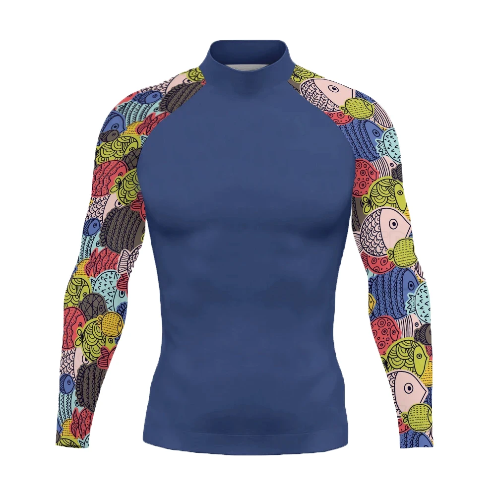 Swimming T-shirt Swimsuit Men UV Protection Beach Rash Guard Swimwear Diving Long Sleeve Surfing Swimsuit Surf T-shirt