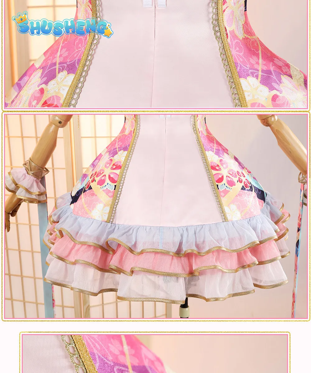 Disfraz de Cosplay LoveLive Yazawa Niko, Traje de Hada de Flor de Cerezo, Vestido Dulce y Encantador, Uniforme para Fiesta de Halloween