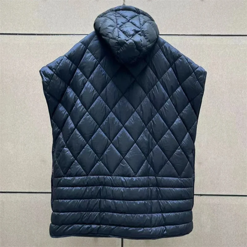 Women\'s down jacket New autumn 2024 diamond grid stitching Puffer coats High quality duck down filling Hooded loose down coats