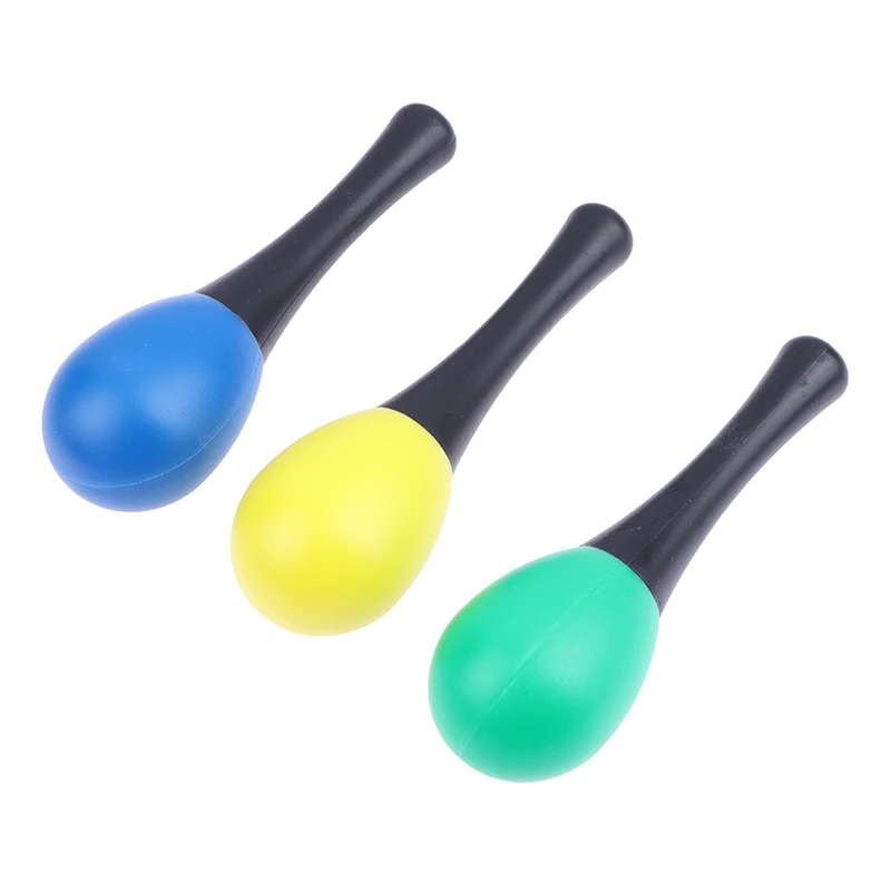 2Pcs Plastic Maracas Sand Hammer Rattle Shaker Musical Instruments Set for School Percussion Events Educational Toy