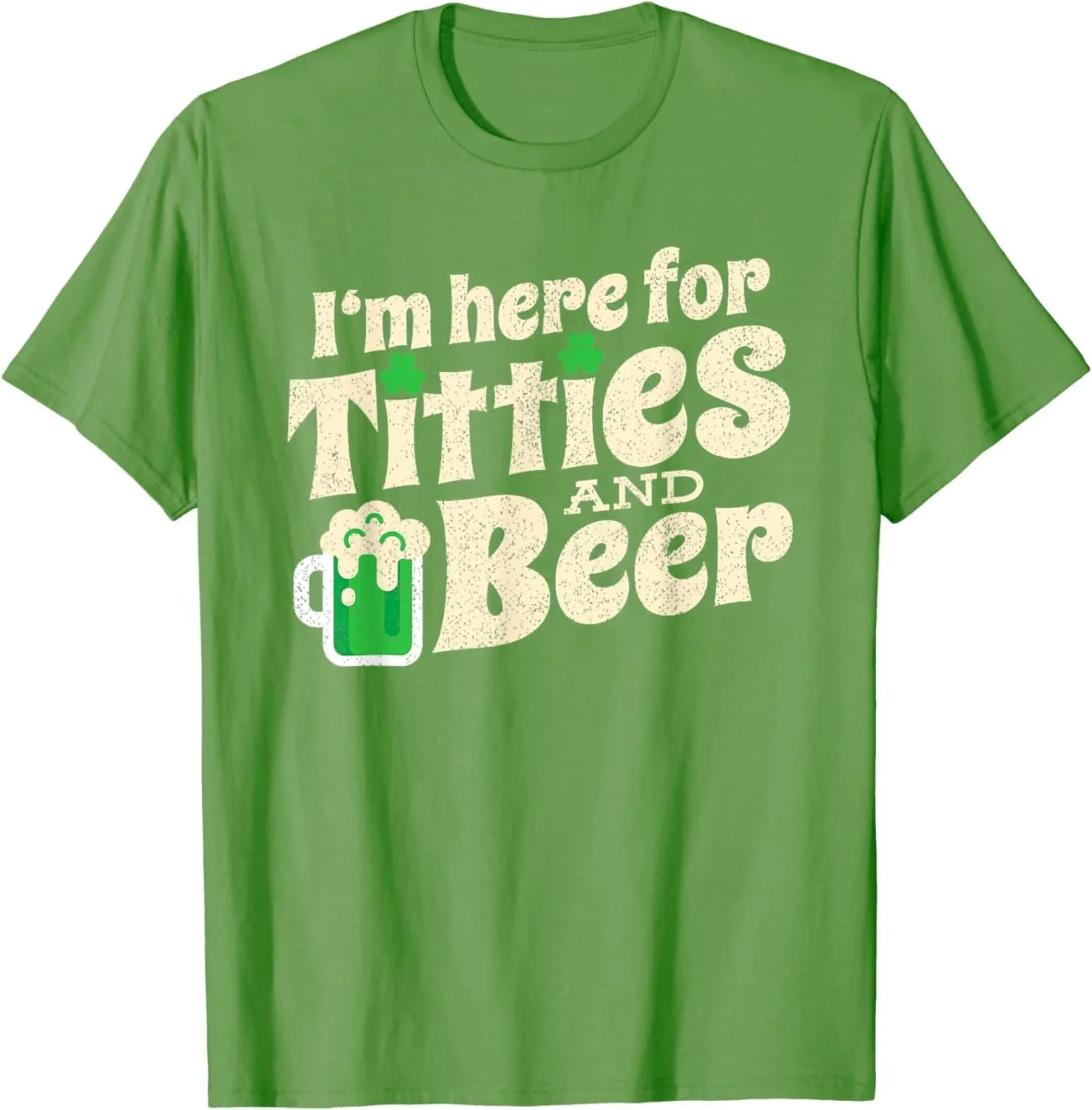 I'M Here For Titties And Beer Funny St Patricks Day T Shirt