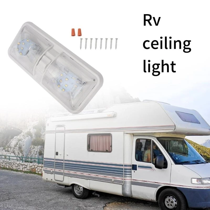 

D8KE Marine Interior Lighting with Switch Replacement 2835SMD Dome Light LED Light