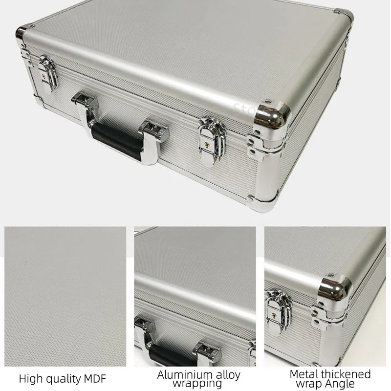 Imagem -04 - Grande Alumínio Tool Case Box Hardware Tool Storage Box Shockproof Toolbox Precision Instrument Organizer