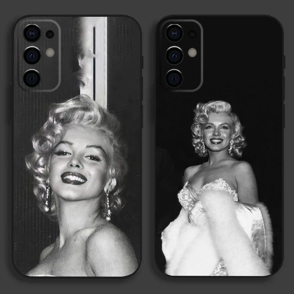 Sexy M-Marilyn Girl M-MonroeS Phone Case For Samsung S24,S21,S22,S23,S30,Ultra,S20,Plus,Fe,Lite,Note,10,9,5G Black Soft Cover