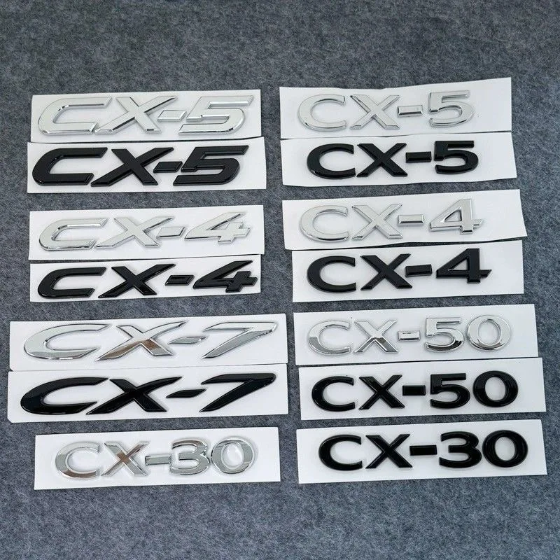 

3D ABS Black Car Letter Badge Logo Trunk Decorative Sticker for Mazda CX-4 CX-5 CX-6 CX-50 CX-60 CX-30 CX-7 CX-90 Demio