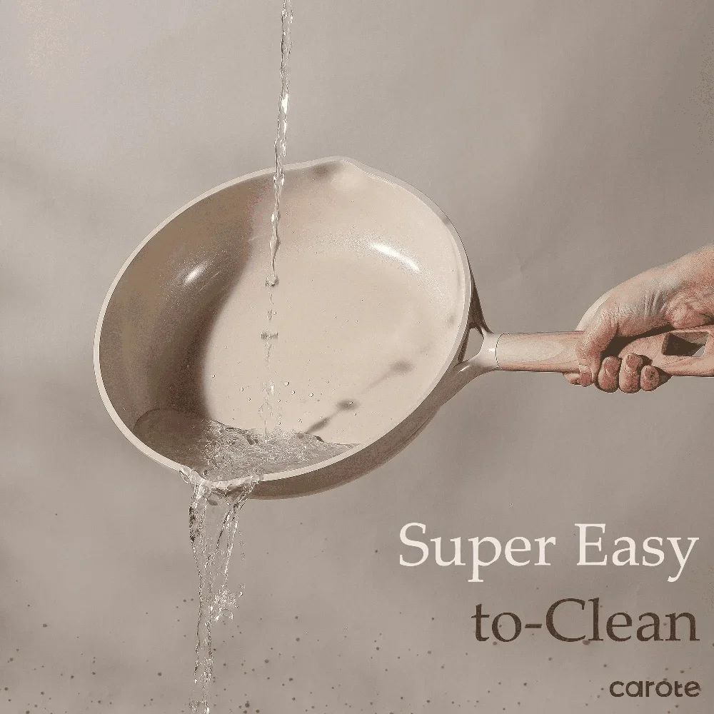 Frigideira de cerâmica antiaderente premium, frigideira por indução, sem toxinas, fácil limpeza, panelas pesadas, adequada para todos os fogões