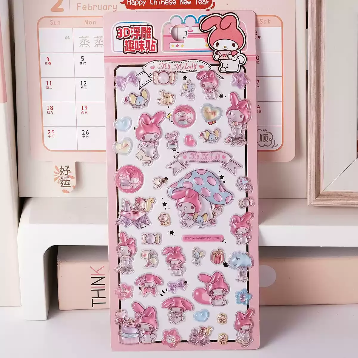 

Kawaii Cartoon 3D Crystal Stickers Sanrio Cinnamoroll Kuromi My Melody Decals for Fridge Phone Decoration Presents