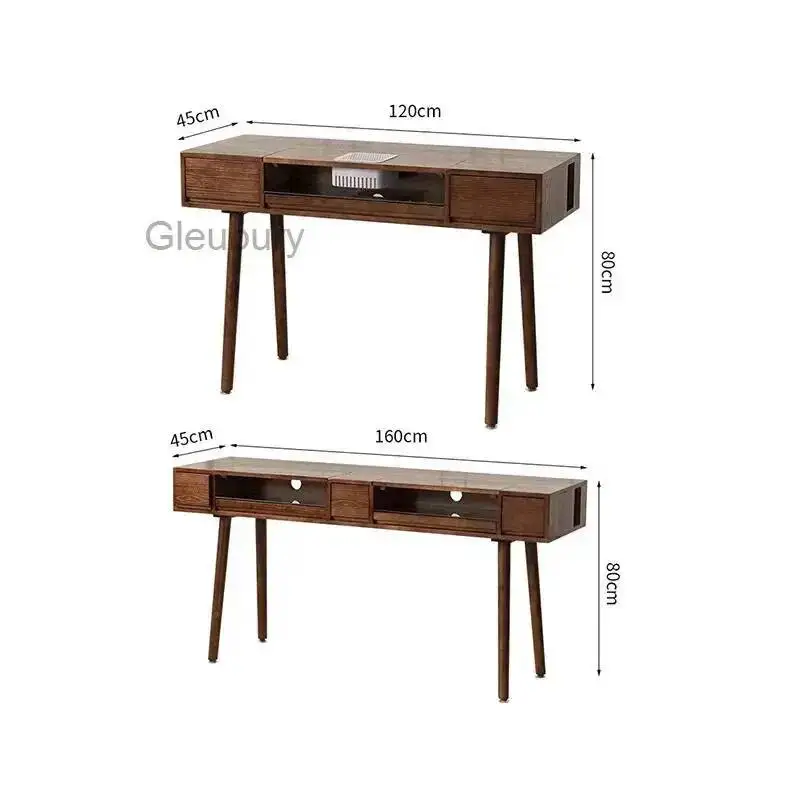 With Vintage Mid Table Century Nail Dust Collector Unique Classic French Nail Desk Rustic Retro Table Onglerie Saloon Furniture