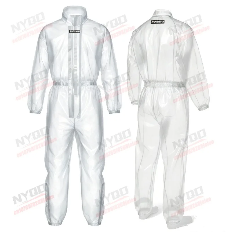 ZUOLOYA Motorcycle Racing Raincoat Transparent Soft Waterproof Dustproof Mens and Women's Integrated Zipper Lightweight Raincoat - view 3