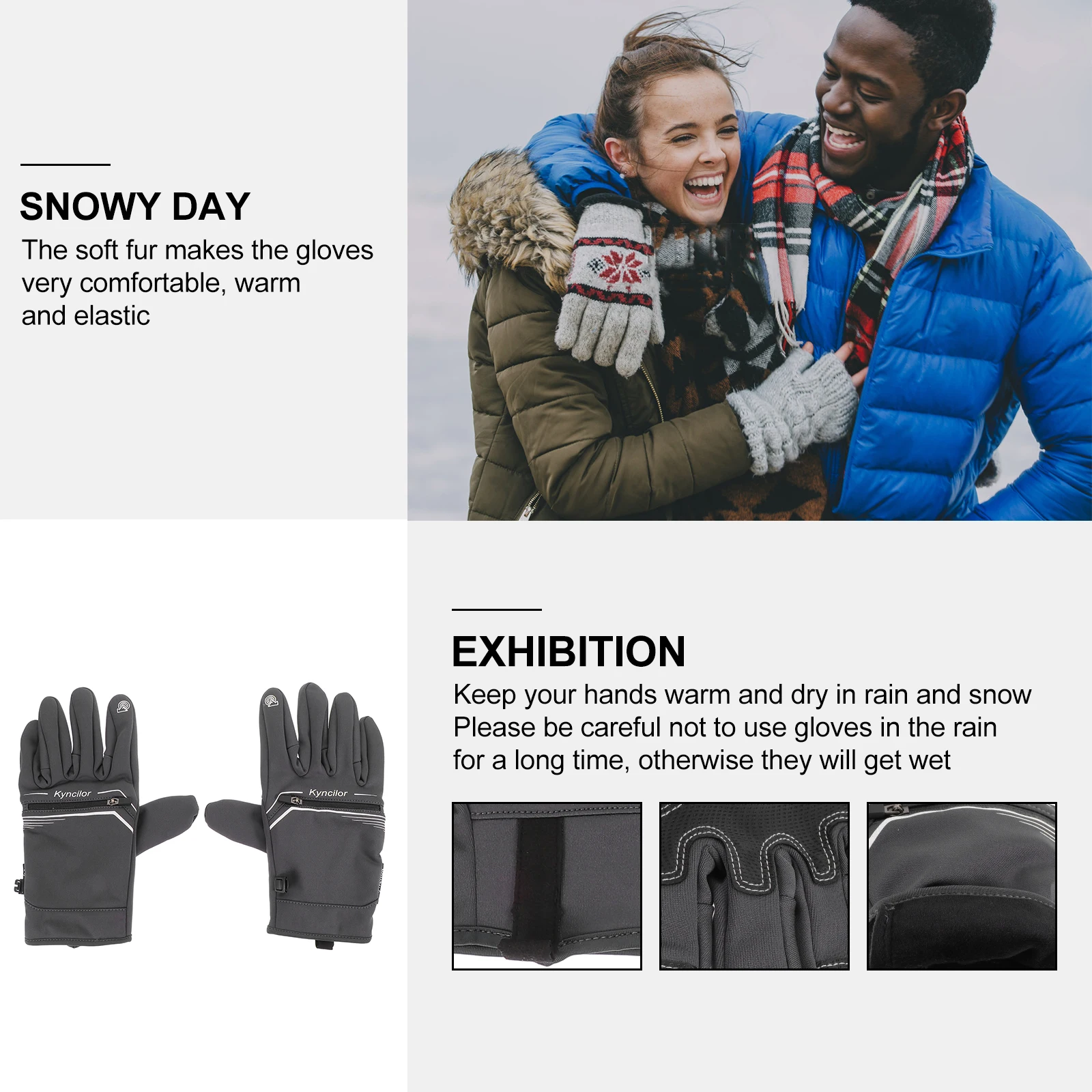 

Winter Warm Gloves Polar Fleece Lining Anti slip Windproof Cycling Mittens Touchscreen Compatible Cold Protection Gloves Outdoor