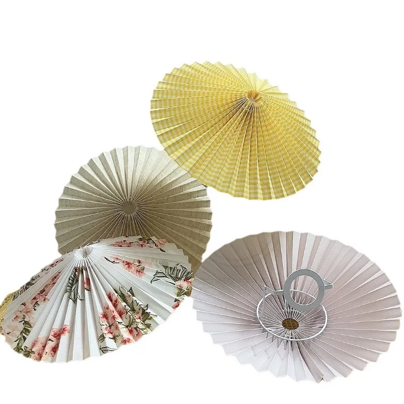 

1pc Beige Pleated Umbrella Shaped Fabric Lamp Shade for Table and Ceiling Lamps - Softens Light and Enhances Home Decor
