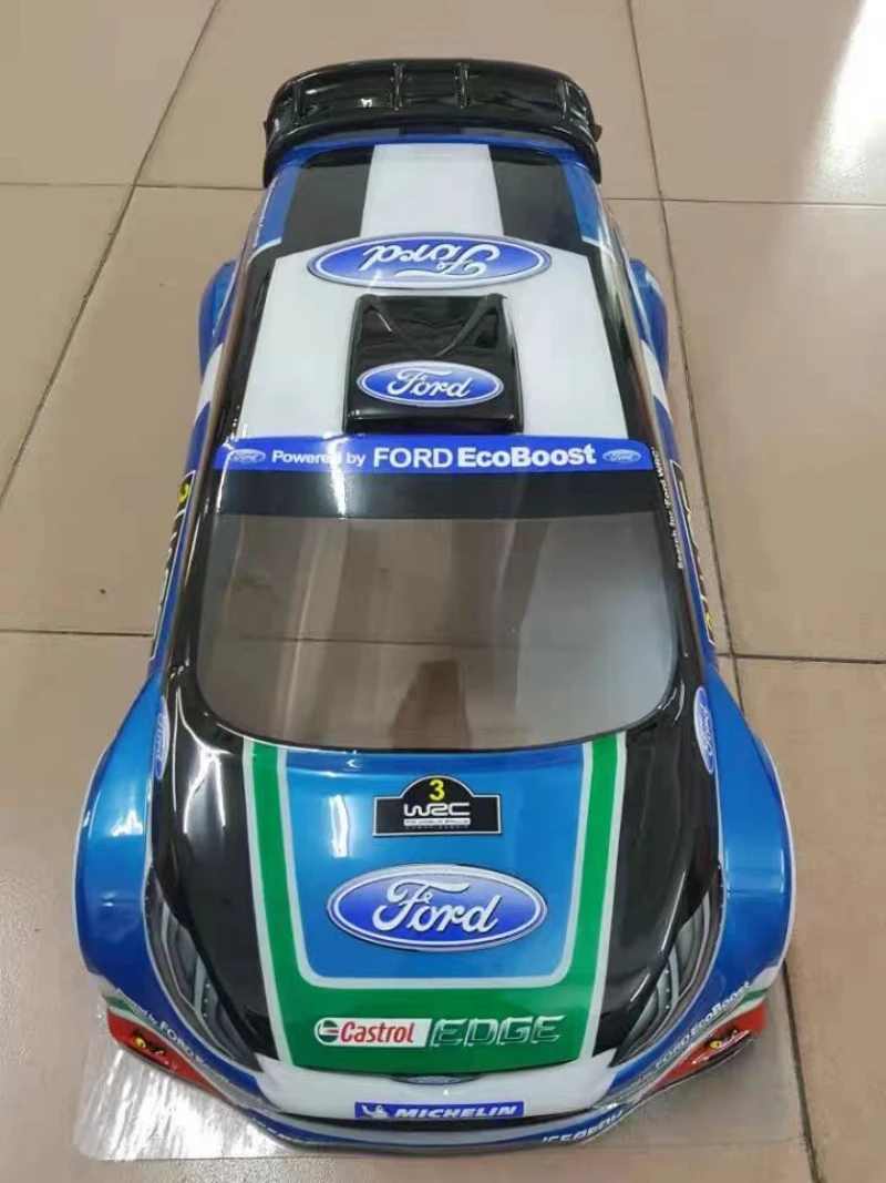 Rally wrc 1/8, 360mm Chassis, Ford gt Rally car 1/8, Clear body shell 1/8 rc car, Width 300mm body, Rc drift body shell 1/8