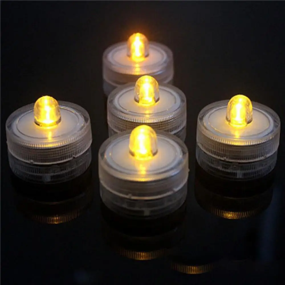 Mini Fish Tank Candle Lamp Decorative Waterproof Submersible Mini LED Lights Plastic Multicolor Underwater LED Candle Lamp