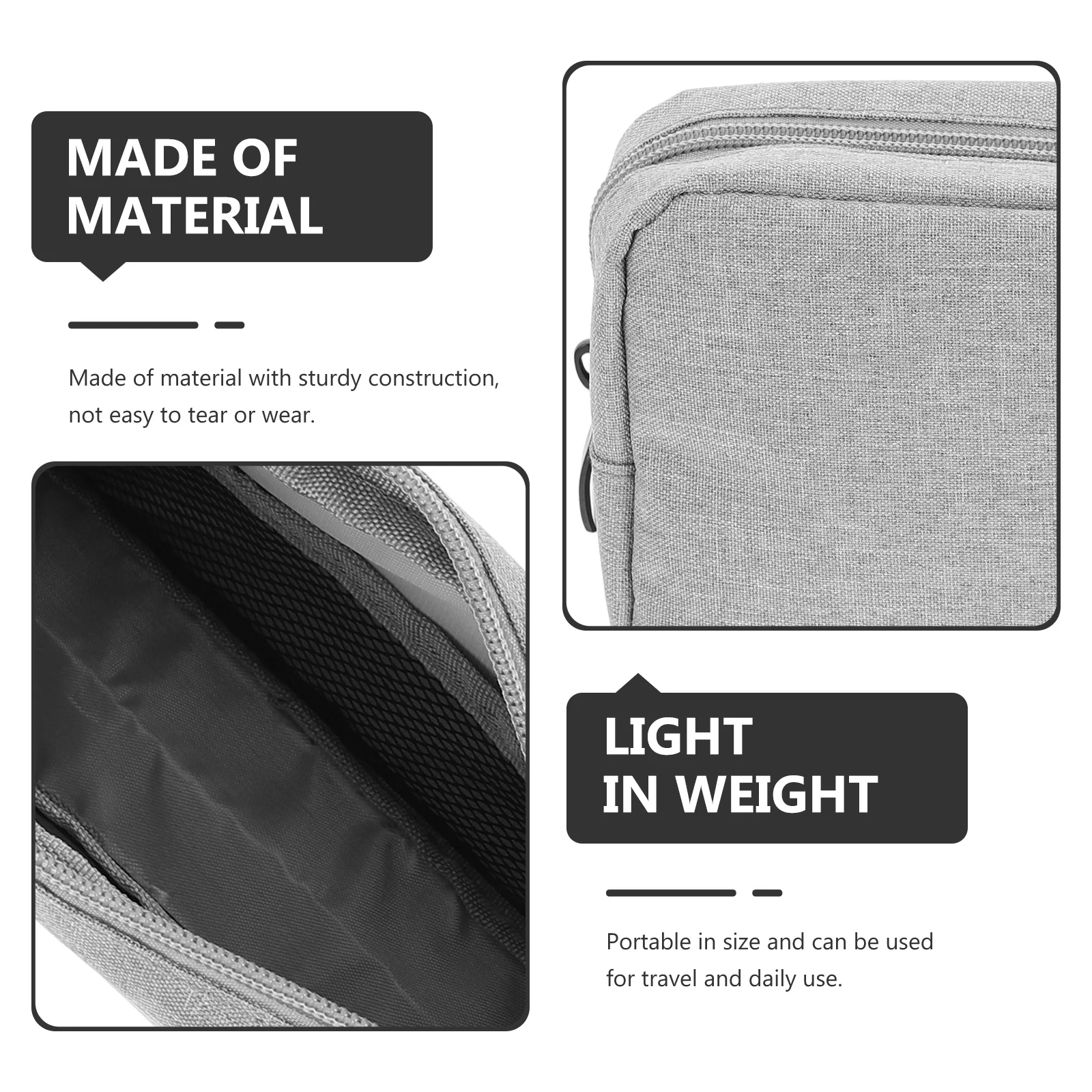 

Digital Accessories Organizer Bag Lightweight Waterproof Travel Cable Storage Pouch For Earphones Data Lines Portable