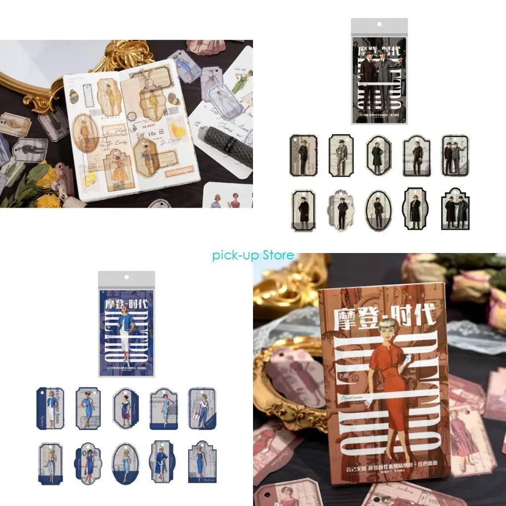 Q5WA 30 قطعة/الحزمة ملصقات سكرابوكينغ الرجعية الديكور سكرابوكينغ صالح لتخصيص ألبومات الصور المخططين مذكرات المفكرة #1