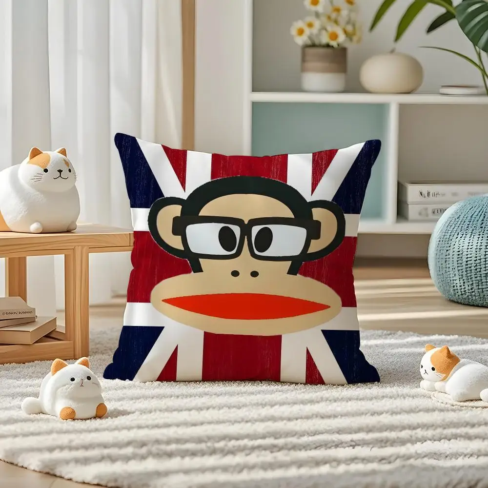 P-paul Fashion F-Frank Cushion Cover Pillow Case Plush Fabric Soft Double Sided Print Home Sofa High Quality Cushion
