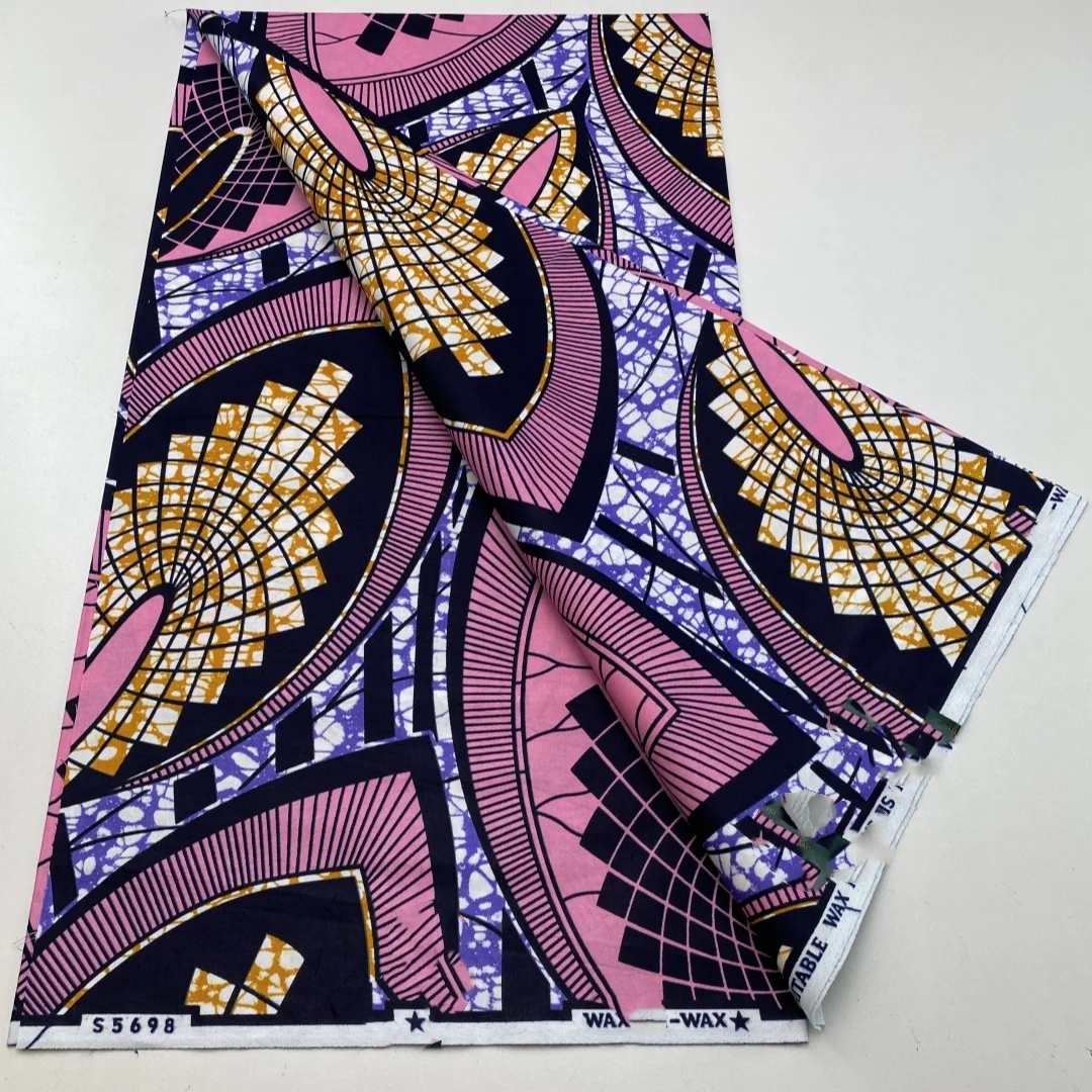 2024 New Design 100% Cotton Top Quality Supe-V Wax African Fabric For Wedding Dress Making Craft Loincloth 3C9