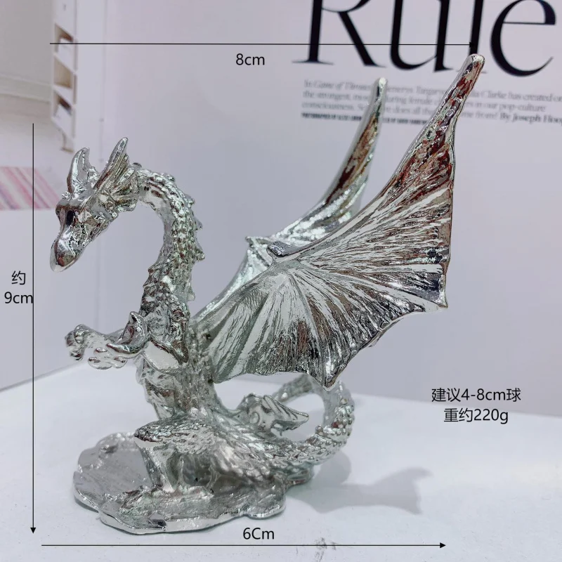 

Wholesale Dragon Ball Tees Desktop Home Decorations Metal Chinese Dragon Craft Crystal Ball Base Mining Standard