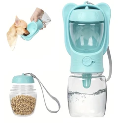 Dog Water Bottle 2 In 1 Portable Water Kettle With Removable Dog Food Container Leakage Proof Outdoor Pet Cat Dog Water Bottle