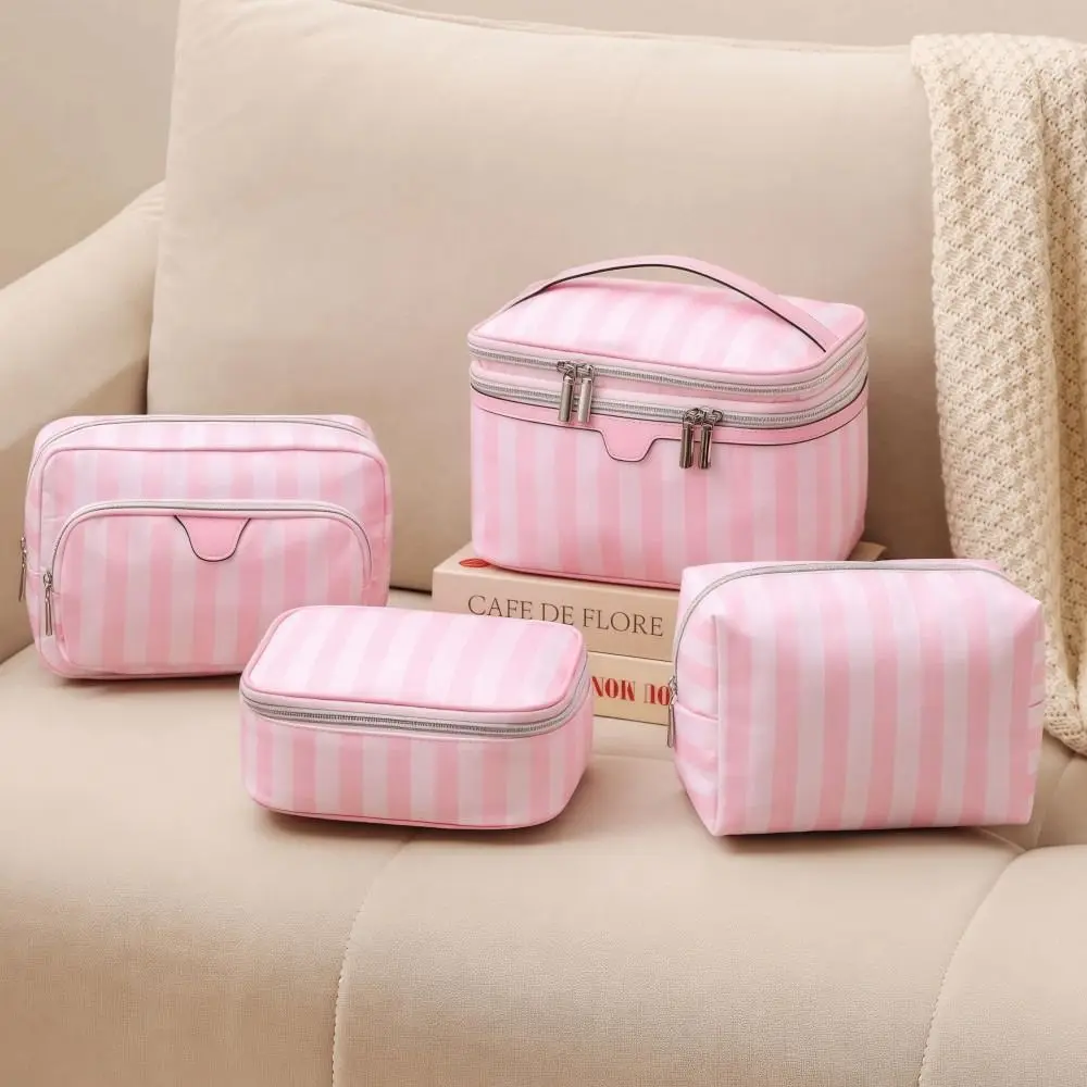 Large Capacity Handheld Makeup Bag Oxford Cloth Portable Cosmetic Storage Bag Travel Design Minimalist Style Wash Bags
