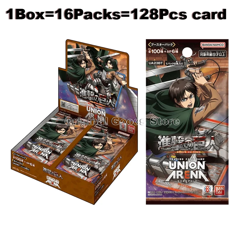 Original Bandai Attack on Titan Card UNION ARENA TCG UA23BT Japanese Anime Supplement Box Collection Cards Children Gifts